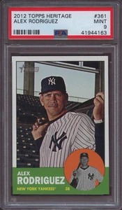 2012 Topps Heritage 361 Alex Rodriguez PSA 9 Mint - Picture 1 of 1