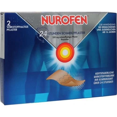 RECKITT BENCKISER DEUTSCHLAND GMBH NUROFEN 24-Stunden Schmerzpflaster 200 mg 2 St. PZN 02740735