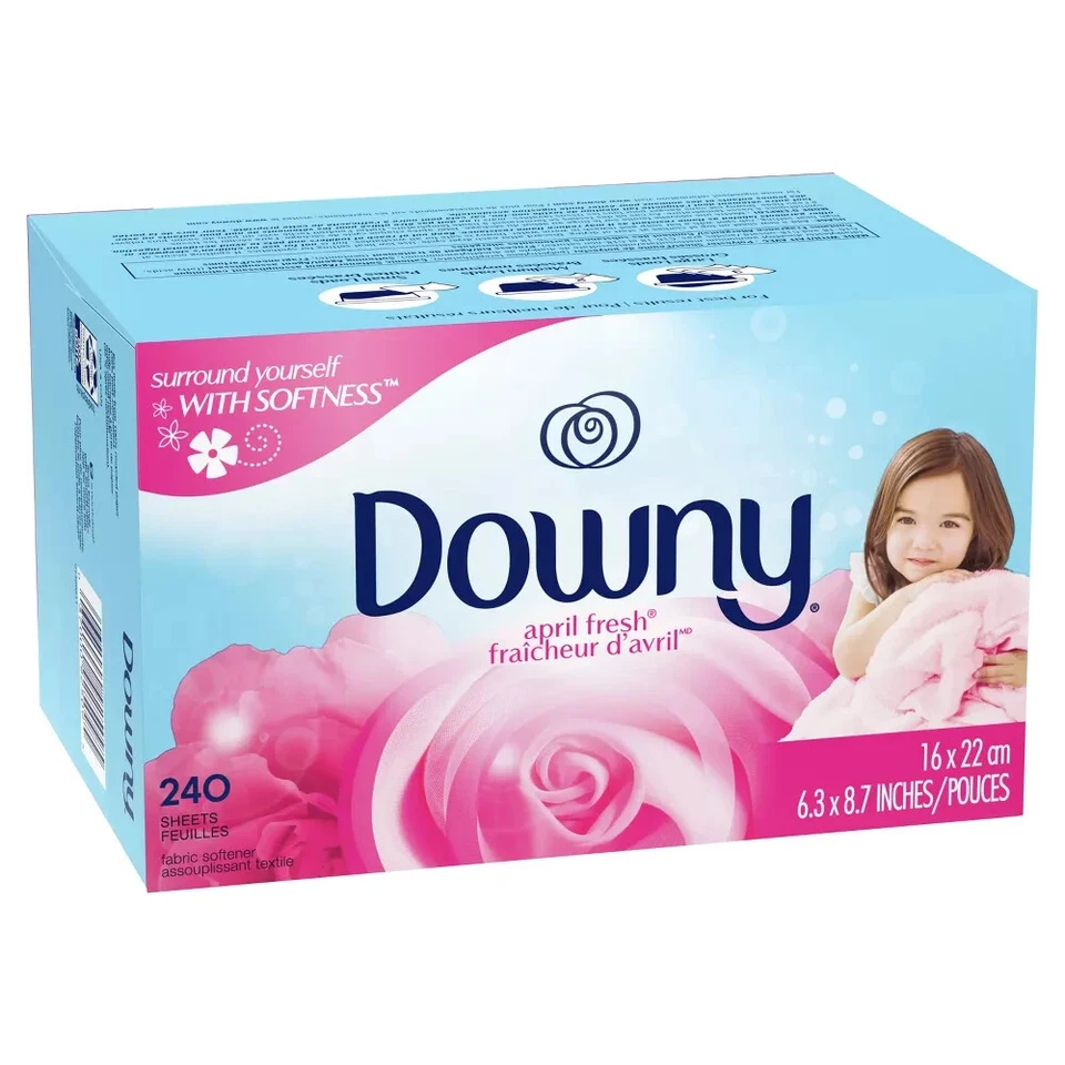 Downy Dryer Sheets Laundry Fabric Softener, April Fresh, 240 count