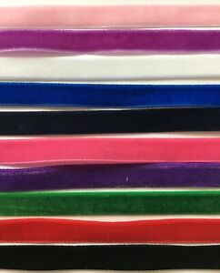 BB 3/8" 9mm wide VELVET RIBBON x 2m sewing craft choice of colours quality