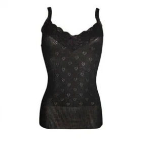 Ladies 100%cotton vest / Spencer BLACK Size LARGE - Picture 1 of 1
