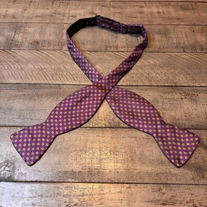 R Hanauer Bow Tie Purple w/ Green and Orange Dots - Picture 1 of 4