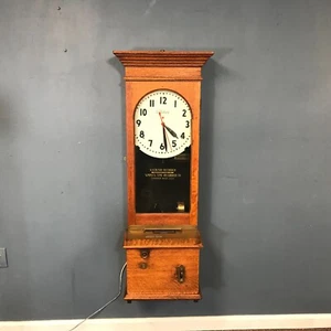 Rare W. H. Bundy Time Recorder Clock - Picture 1 of 10