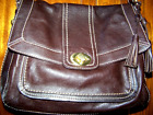 THE SAK Brown Pebbled Leather Medium Shoulder Bag Purse Gold Accent TASSEL charm
