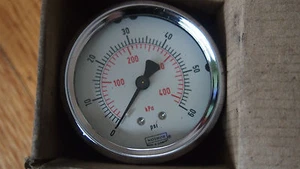 HOSHOK 1/4" NPT 60 PSI PRESSURE GAUGE #354 - Picture 1 of 4