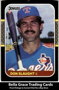 1987 Donruss #136 Don Slaught Texas Rangers MLB Baseball - Picture 1 of 2
