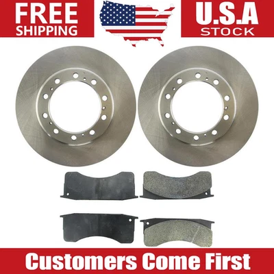 Juego de rotores de freno traseros + pastillas de freno para Isuzu FS Isuzu FTR 1998-2002 Isuzu FVR Foto 1 de 4