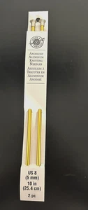 Nuovi ferri da maglia in alluminio anodizzato con anelli e filetti US 8, 10 pollici - Foto 1 di 5