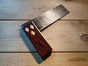 Vintage Tyzack Rosewood & Brass Tri Square Old Woodworking Hand Tools Carpentry - Picture 1 of 4