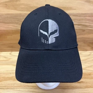 Corvette Racing Jake Skull Hat Black Small Medium Fitted Embroidered Racing Cap - Picture 1 of 10