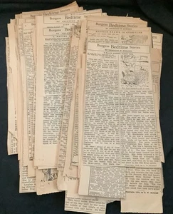 Thornton W. Burgess Bedtime Stories - Lot of 90+ Newspaper Clippings from 1930s - Picture 1 of 6