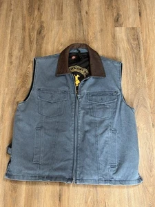 Kakadu Traders Vest Mens Large Blue Zip Conceal Carry Australia Hunting - Picture 1 of 5