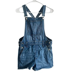 Madewell Adirondack kurze Latzhose Denim Blue Jeans Damen S - Bild 1 von 8