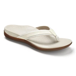 Vionic Tide II - Women's Leather Orthotic Sandals - Orthaheel White - 5 Medium - Picture 1 of 1