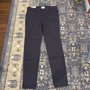 Real School Uniform Pants Girls Size 14 Navy Stretch Skinny 5 Pocket Stretch - Picture 1 of 3