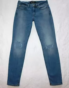 EXPRESS ― Size 4 R ― LEGGING MID RISE Repreve Distressed Denim Jeans 4R ― #CU91 - Picture 1 of 6