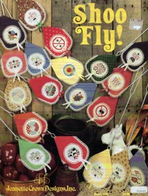 Shoo Fly! Jeanette Crews Designs Cross Stitch Leaflet 48 Flyswatters - Image 1 of 2