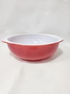 Pyrex Flamingo Rosa Casseruola Piatto 2 QT Manici Rotondi Vetro 024 Vintage  - Foto 1 di 10