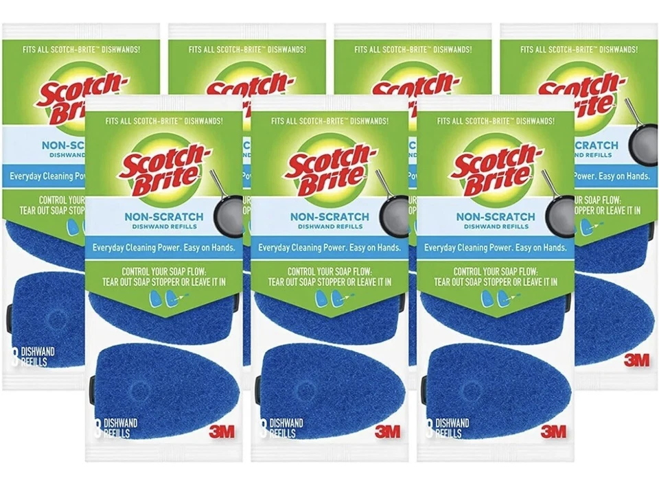 SCOTCH-BRITE Scotch Brite Non-Scratch Dishwand Refills, Fits All Dishwands, 21 Refills, 7 x 3