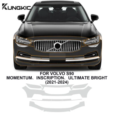 For Volvo S90 Inscription 2021-2024 Front Bumper Precut Paint Protection Film - Image 1 of 4