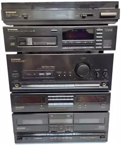 Sistema de apilamiento separado Pioneer Hi-Fi PL-Z93 PD-Z82M DC-Z93 negro probado y defectuoso - Imagen 1 de 14