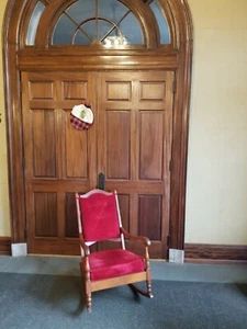 Mahogany Rocker Rocking Chair with removeable back cusion wood - Picture 1 of 7