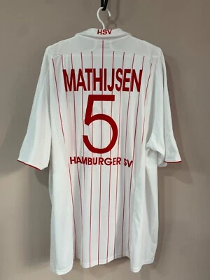 Hamburg 2007/08 Home Football Shirt Adidas Soccer Jersey MATHIJSEN #5 - Image 1 of 4