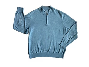 Southern Tide Mens  1/4 Zip Sweater Size XL Blue Preppy Coastal Country Club - Picture 1 of 11