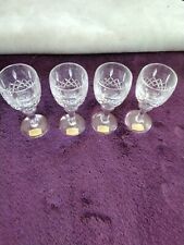 Set Of 4Atlantis Full Lead Crystal Elvas Cordials Glasses ,New In Box