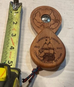 Handcrafted Wooden 400th Anniversary Commemorative Compass Jamestown 1607-2007 - Picture 1 of 7