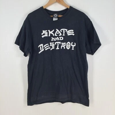 Thrasher mens t shirt size L skate and destroy black short sleeve cotton 066426 - image 1 of 4