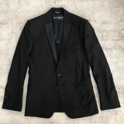 DOLCE GABBANA Men's Chic Unlined Blazer with Silk Lapels - Image 1 of 4