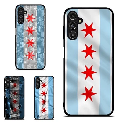 Anti scratch Cover For Samsung S21 S22 S23 S24 FE Ultra Chicago flag - Image 1 of 4