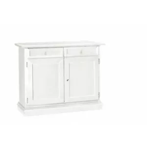 CREDENZA MADIA DISPENSA ARTE POVERA BIANCO OPACO 2 PORTE CLASSICO 105x42x85H - Photo 1 sur 4