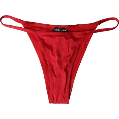 DOLCE & GABBANA Bikini Rojo Nylon Elástico Ropa de Playa Traje de Baño Parte Inferior IT3/M 680usd Foto 1 de 4