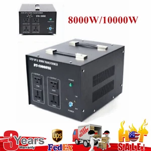 Transformador convertidor de voltaje 8000W/10000W paso arriba y abajo 110V a/desde 220V NUEVO - Imagen 1 de 35