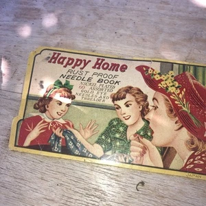 Vintage Happy Home Rust Proof Needle Book No Needles - Picture 1 of 2