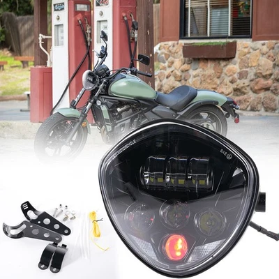 Proyector de faros LED de 7 pulgadas haz alto/bajo para Kawasaki Vulcan S 650 800 900 1500 Foto 1 de 4