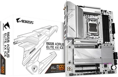 GIGABYTE B650 AORUS Elite AX ICE AM5 ATX DDR5 PCIe 5.0 WiFi 6E Gaming MB - Image 1 of 4
