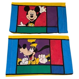 Mickey & Friends Pillow Case Lot Of 2 Vintage Standard Size Disney 29”x20” - Picture 1 of 2