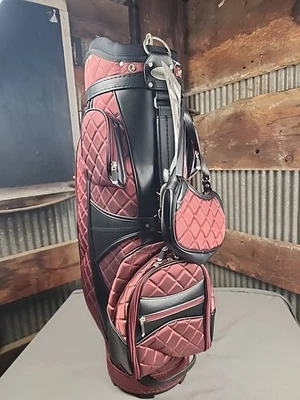 Сумка для гольфа женская для мальчика Diamond сумка с подходящей сумочкой бордовая платиновая коллекция - Изображение 1 из 4