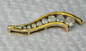 Nice !!! 10K Solid Yellow Gold Diamond JB Journey Pendant 1.6 Grams , 1/2TW - Picture 1 of 11