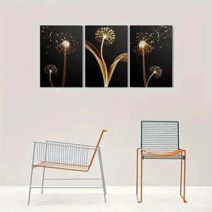 3pcs Modern Abstract Dandelion Wall Art Canvas Framed 50x70cm - Foto 1 di 2