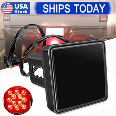 Cubierta de remolque de enganche de luz de remolque con lente roja 15 LED y receptor de 2" para transportar Foto 1 de 4