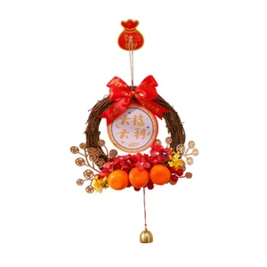 Chinese New Year Wreath New Year Decor Party Supplies Winter Wreath Hanging - Picture 1 of 6