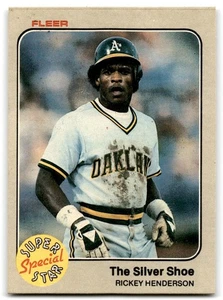 Rickey Henderson 1983 Fleer Baseball "The Silver Shoe" #639 Oakland Athletics - Picture 1 of 2