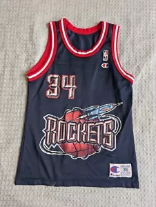 Vintage Champion Houston Rockets Hakeem Olajuwon Trikot Erwachsene 34 Small Hergestellt in den USA - Bild 1 von 12