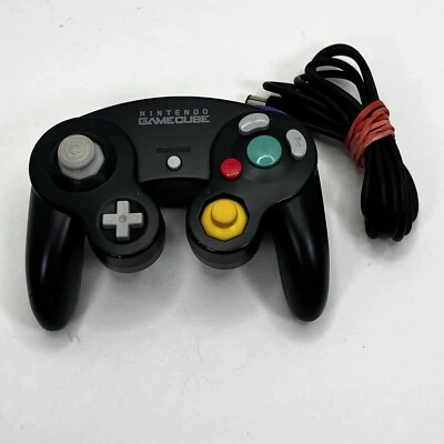 Official Nintendo GameCube Controller Pad BLACK GC TIGHT DOL-003 - Image 1 of 4