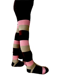 Stripe Tights 2 Lot Big Girls Stripe Tights Size 2 years Navy Have Duty - Picture 1 of 4