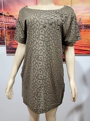 Vestido Camisa Gucci Informal Para Mujer Talla M Verde Estampado Animal Con Bolsillos NUEVO #7 Foto 1 de 4